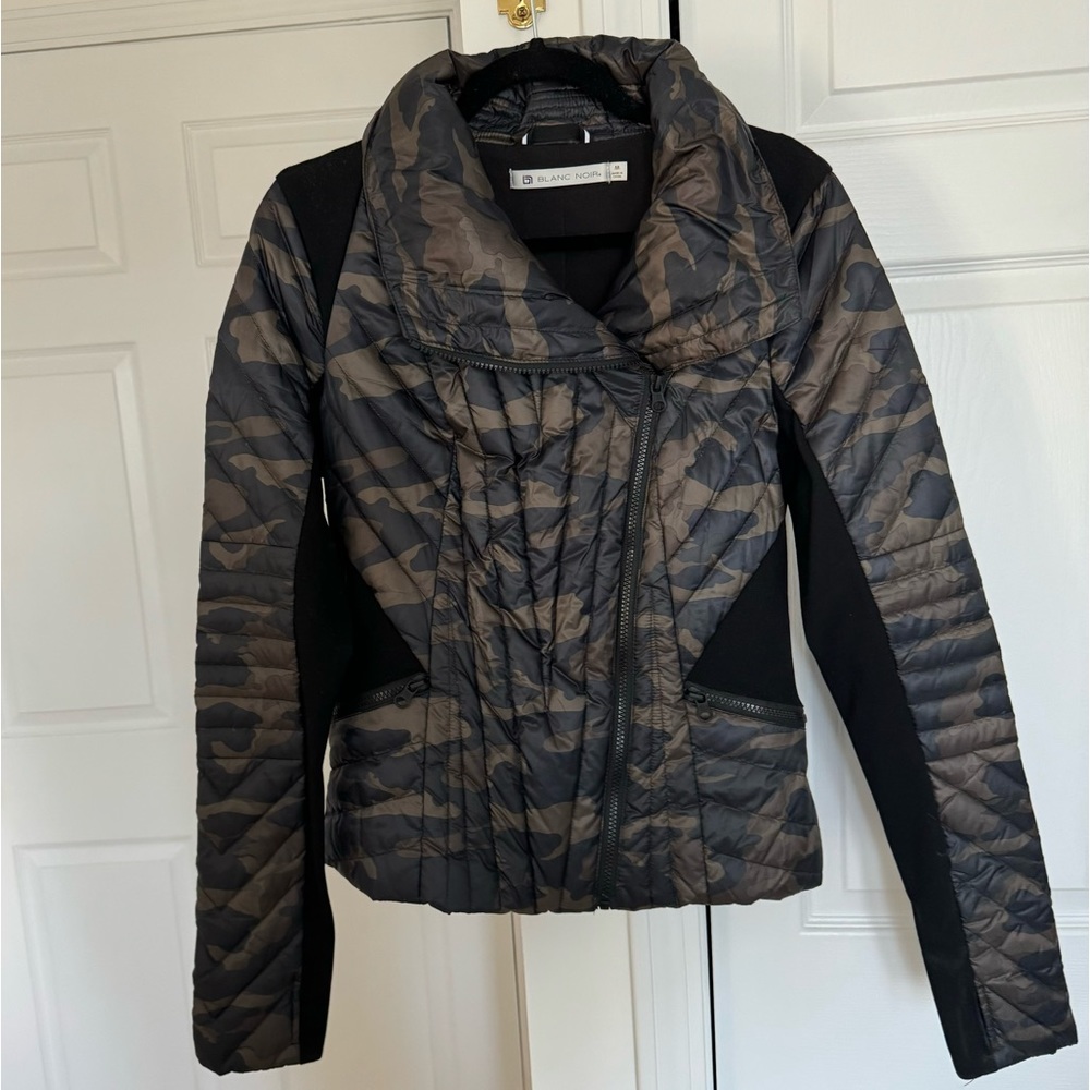 Blanc Noir Motion Panel Puffer Camo Jacket